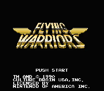 Flying Warriors (USA) (Beta) screen shot title